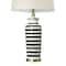 Hello Honey® Black & White Striped Ceramic Table Lamp